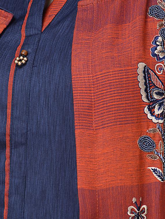 layered kurta with jacket - 16676381 - Zoom Image - 4