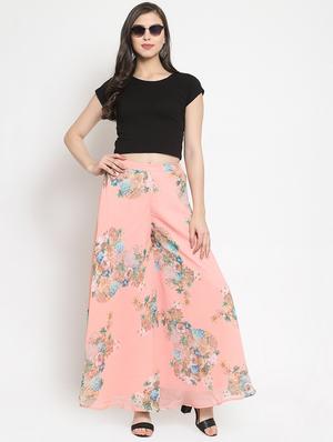 high rise floral palazzo - 16677134 - Standard Image - 4