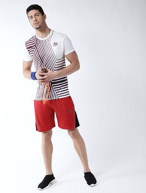 red color block shorts - 16677138 - Standard Image - 4
