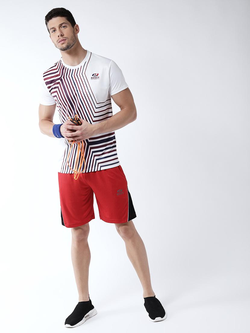 red color block shorts - 16677138 - Zoom Image - 4