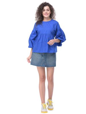 bishop sleeved solid top - 16677161 - Standard Image - 4