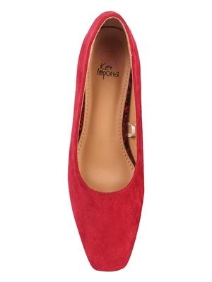 maroon slip on pumps - 16678018 - Standard Image - 4