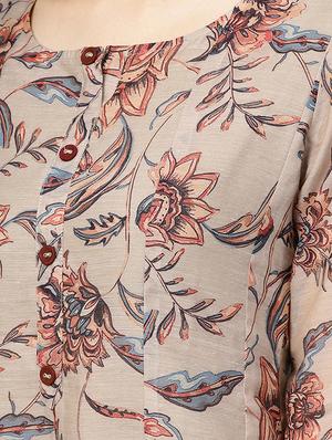 floral printed a-line kurta - 16678140 - Standard Image - 4