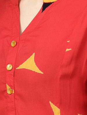 geometric straight kurta - 16678146 - Standard Image - 4