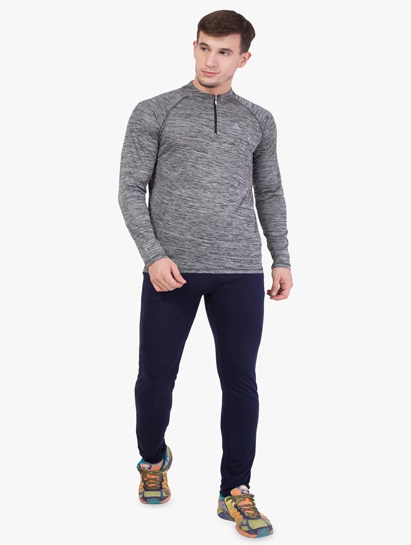 navy blue solid track pant - 16679402 - Zoom Image - 4