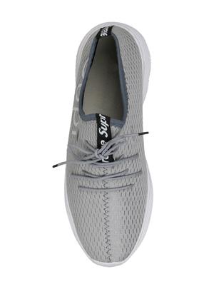 grey fabric lace up sport shoes - 16680623 - Standard Image - 4