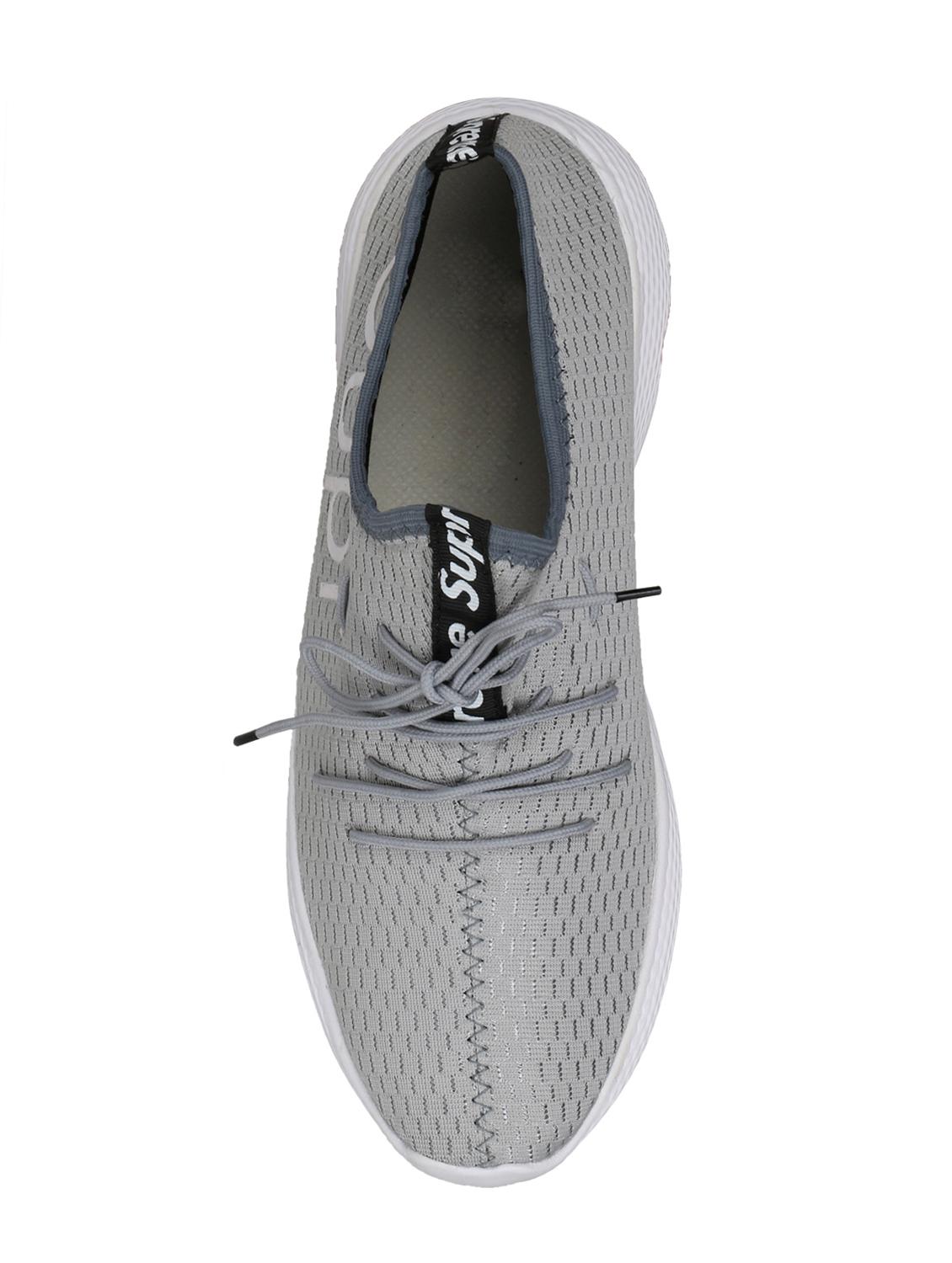 grey fabric lace up sport shoes - 16680623 - Zoom Image - 4