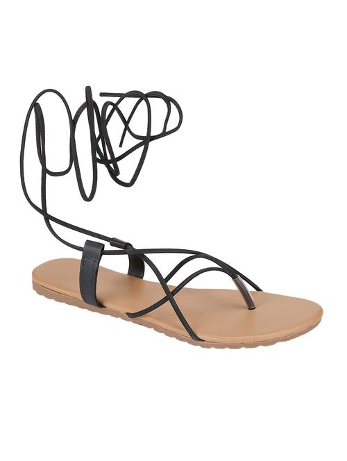 black lace-up sandals - 16680875 - Very Small Image - 1