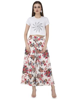 high rise floral flared palazzo - 16681323 - Standard Image - 4