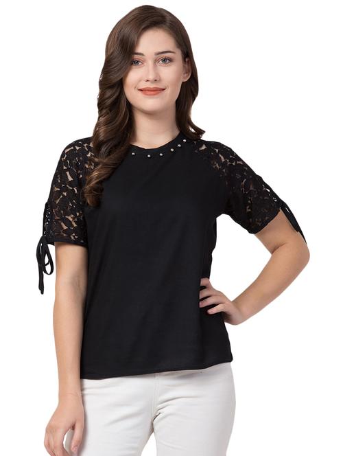 pearl embellished raglan sleeved top - 16681325 - Standard Image - 1