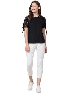 pearl embellished raglan sleeved top - 16681325 - Standard Image - 4