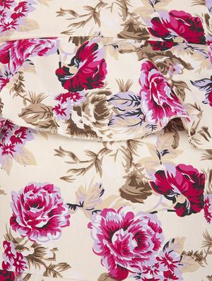cold shoulder floral a-line dress - 16681434 - Standard Image - 4