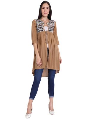 yoke embroidered regular shrug - 16681454 - Standard Image - 4