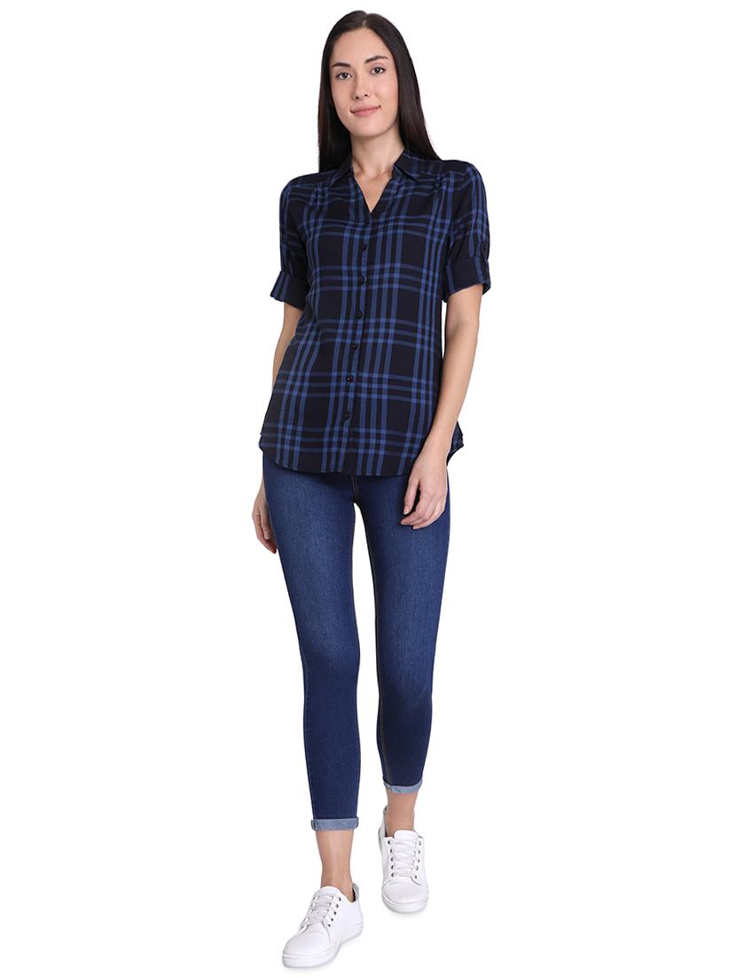 roll up sleeved checekered shirt - 16681458 - Zoom Image - 4