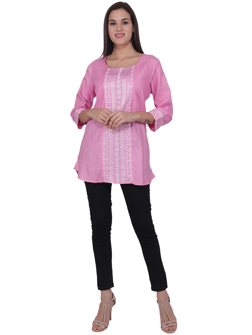 embroidered straight kurti - 16681685 - Zoom Image - 4