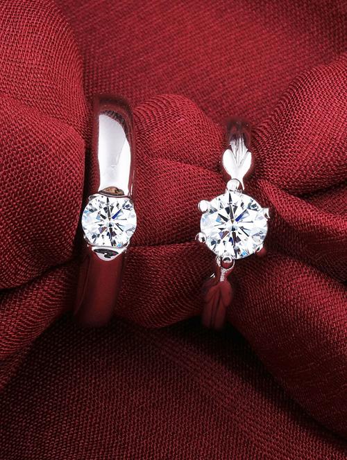 silver plated combo ring - 16681876 - Standard Image - 1