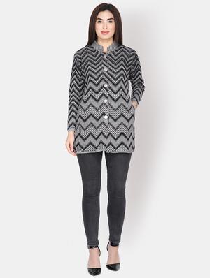 pocket detail long sleeved wool cardigan - 16682107 - Standard Image - 4