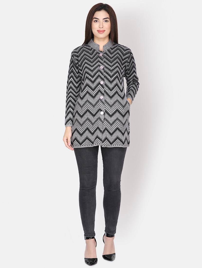 pocket detail long sleeved wool cardigan - 16682107 - Zoom Image - 4