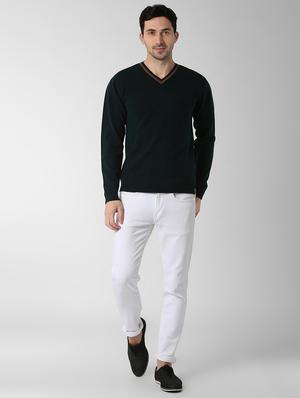 green acrylic solid pullover - 16682458 - Standard Image - 4