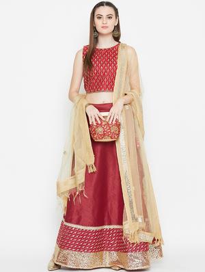 zari embroidered flared skirt - 16682529 - Standard Image - 4