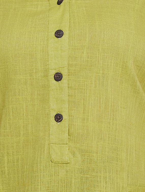 solid straight kurta - 16682873 - Zoom Image - 4