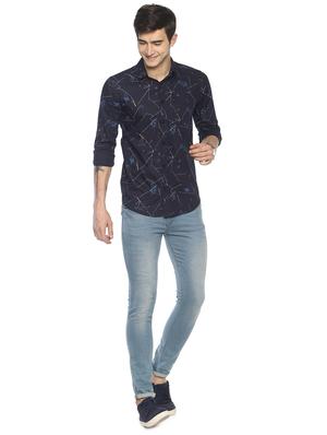 blue printed casual shirt - 16684096 - Standard Image - 4