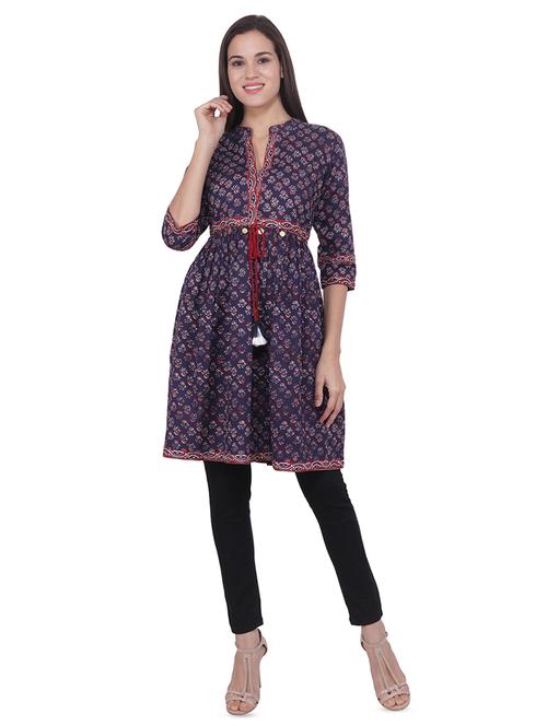 floral a-line kurti - 16684187 - Standard Image - 1
