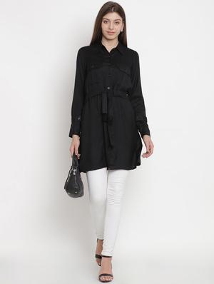 drawstring pocket detail tunic - 16684380 - Standard Image - 4
