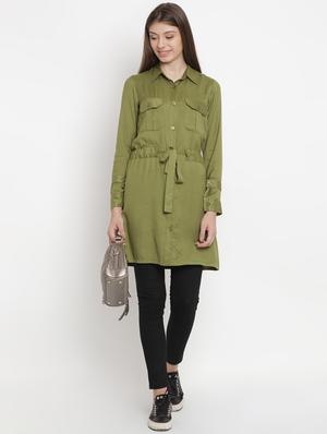 drawstring pocket detail tunic - 16684382 - Standard Image - 4