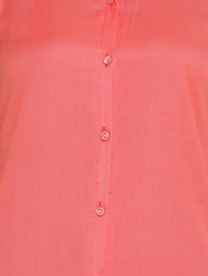button up shirt collar a-line dress - 16684389 - Standard Image - 4