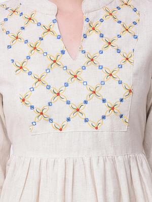 embroidered flared kurti - 16684521 - Standard Image - 4