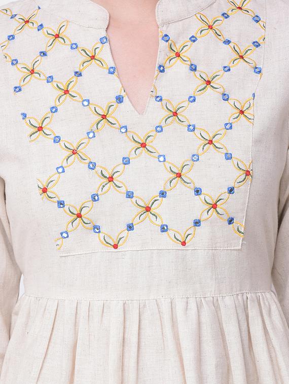 embroidered flared kurti - 16684521 - Zoom Image - 4