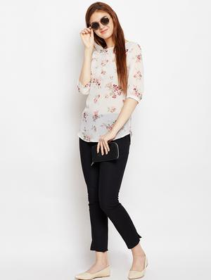 boat neck floral top - 16684562 - Standard Image - 4