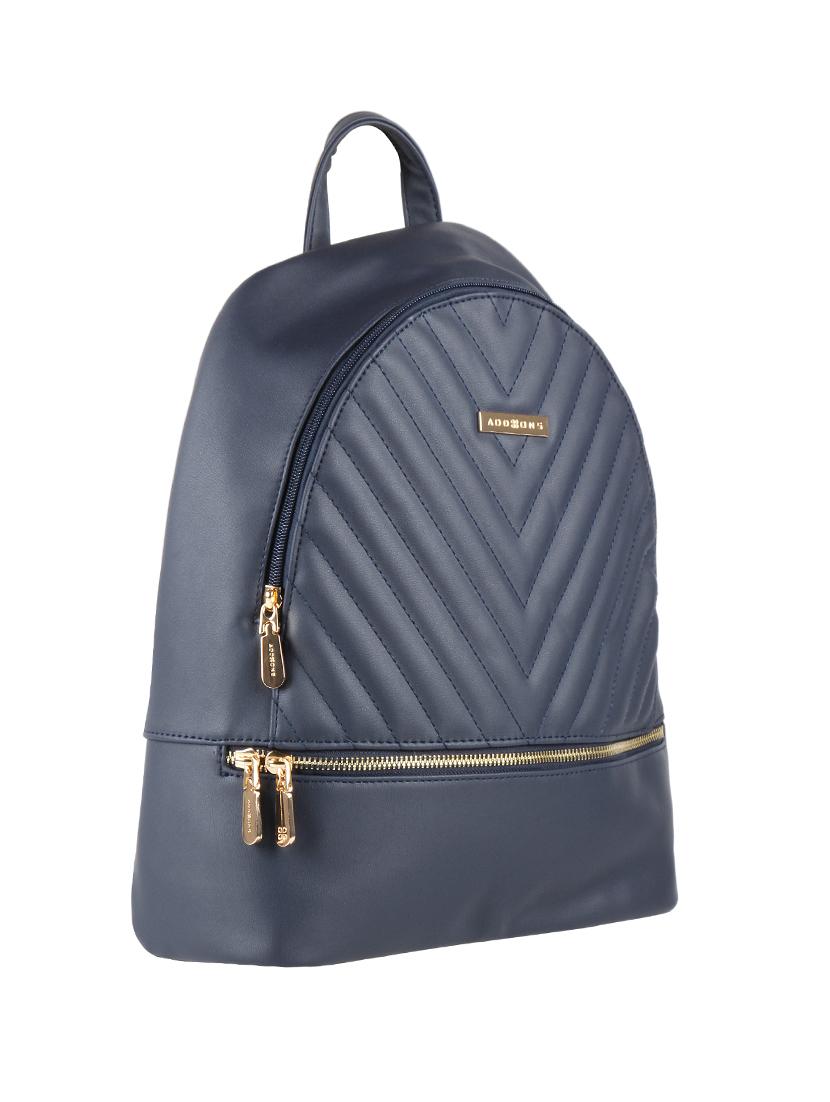blue leatherette regular backpack - 16684689 - Zoom Image - 4