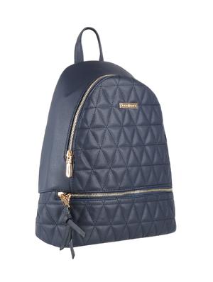 blue leatherette regular backpack - 16684691 - Standard Image - 4