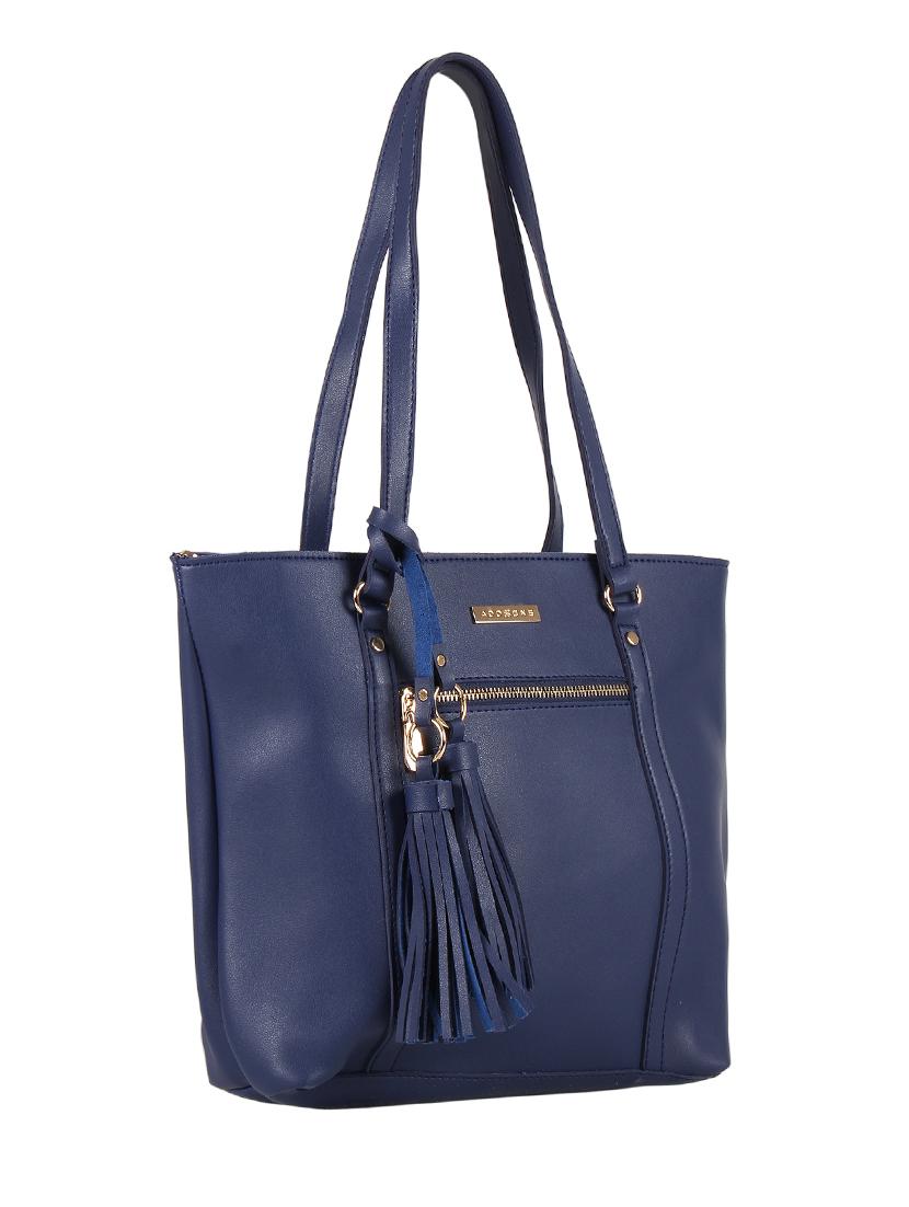 blue leatherette (pu) regular tote - 16684723 - Zoom Image - 4