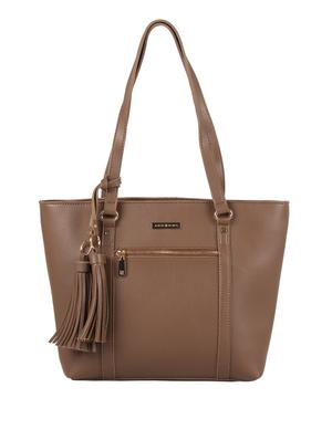 brown leatherette regular tote - 16684724 - Standard Image - 4
