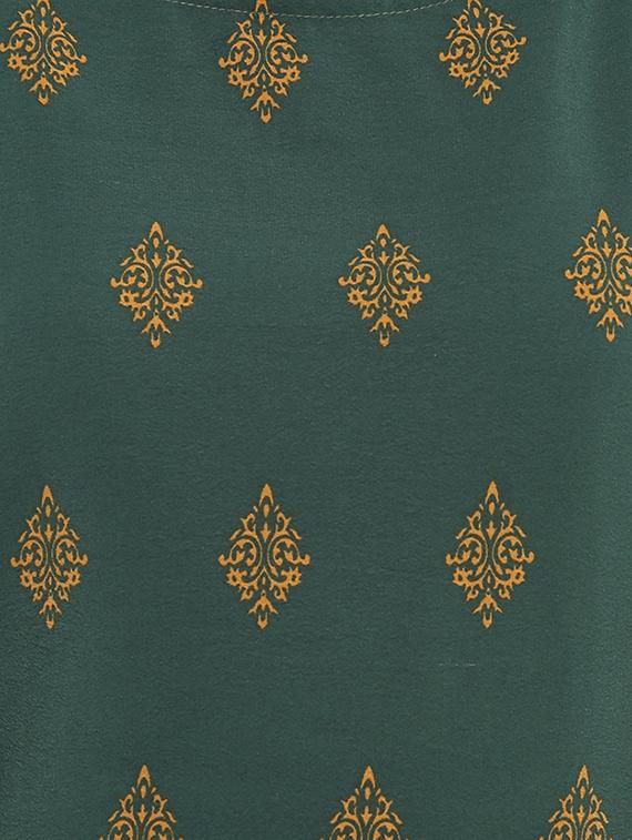ethnic motifs flared kurta - 16684757 - Zoom Image - 4