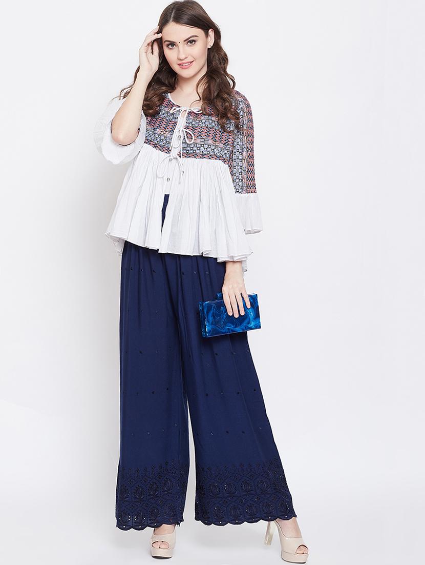 high rise scallop hem palazzo - 16684976 - Zoom Image - 4