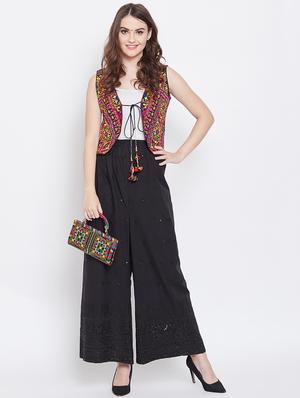 high rise scallop hem palazzo - 16684977 - Standard Image - 4