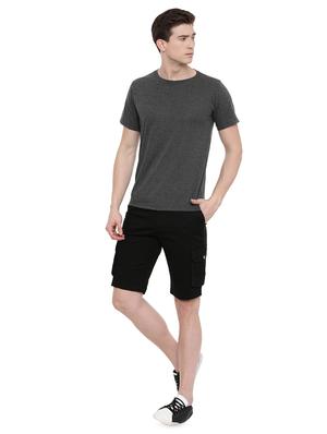 black solid shorts - 16688767 - Standard Image - 4