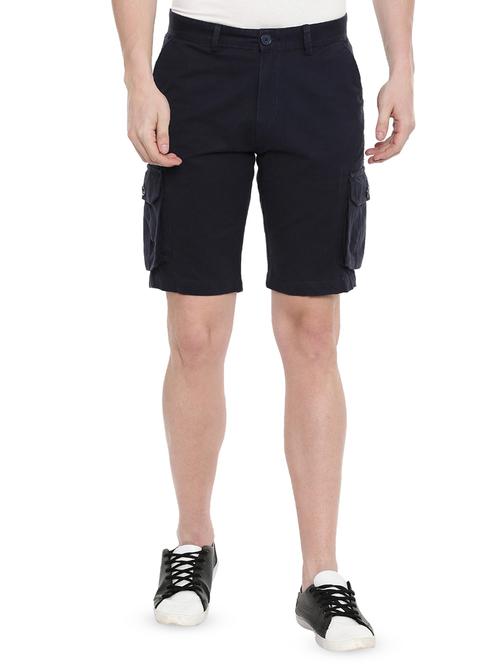 navy blue solid shorts - 16688768 - Standard Image - 1