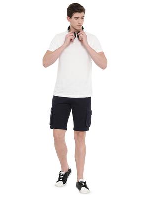 navy blue solid shorts - 16688768 - Standard Image - 4