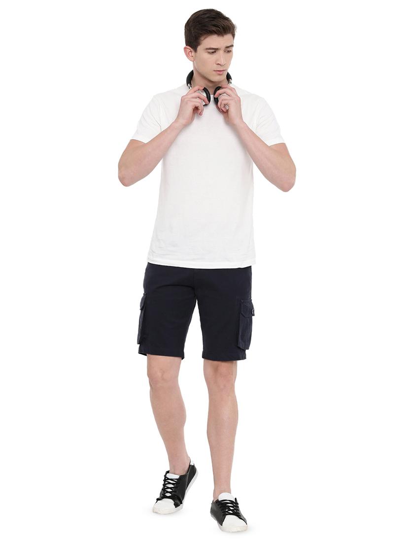 navy blue solid shorts - 16688768 - Zoom Image - 4