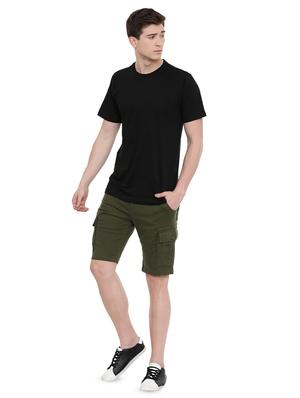 green solid shorts - 16688773 - Standard Image - 4