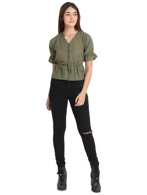 tie knot flute sleeved top - 16689736 - Standard Image - 4
