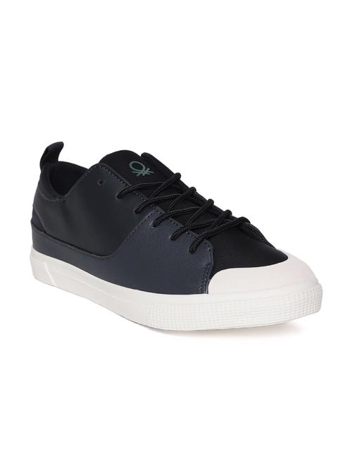 blue leather lace up sneakers - 16690075 - Standard Image - 1