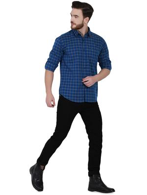 blue checkered casual shirt - 16690865 - Standard Image - 4
