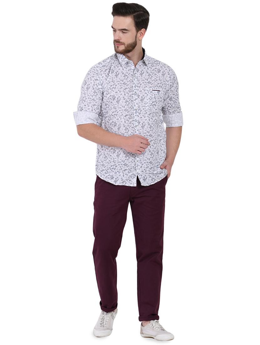 white floral printed casual shirt - 16690871 - Zoom Image - 4