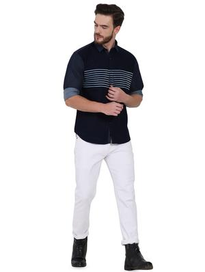 blue striped casual shirt - 16690899 - Standard Image - 4